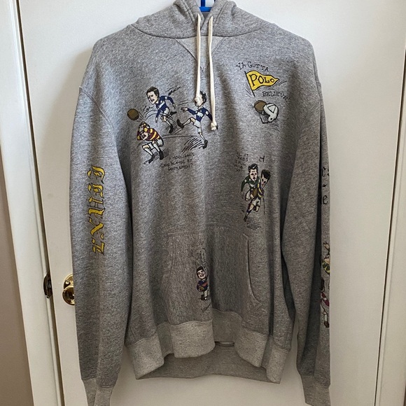 Polo by Ralph Lauren Gray Graphic Hoodie